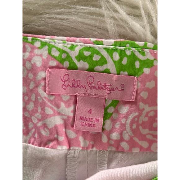 Lilly Pulitzer‎ Women's Floral Mid-Rise Mini Skort Vacation Pink Green Size 4 - Picture 7 of 9